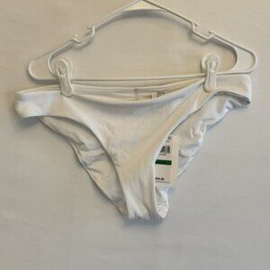 Becca Women’s White Hipster Bikini Bottom Size L